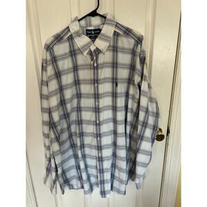 Ralph Lauren Blake Purple &‎ Yellow Plaid Buttonup Size XXL